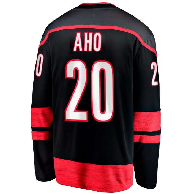 Sebastian Aho Carolina Hurricanes Fanatics Home Breakaway Jersey - Black - Image 3