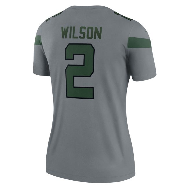 Zach Wilson New York Jets Women's Inverted Legend Jersey - Gray - Image 3
