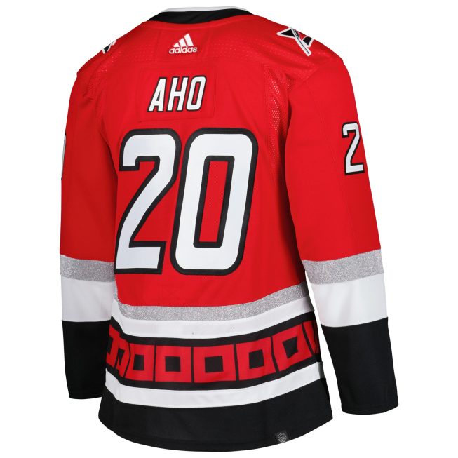 Sebastian Aho Carolina Hurricanes Alternate Primegreen Authentic Player Jersey - Red - Image 3