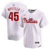 Zack Wheeler 45 Philadelphia Phillies Home Limited Player Men Jersey - White