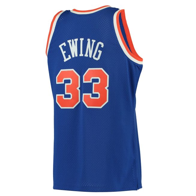 Patrick Ewing New York Knicks Mitchell & Ness 1991/92 Hardwood Classics Swingman Jersey - Blue - Image 3