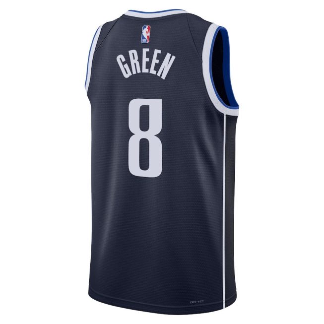Josh Green 8 Dallas Mavericks Unisex Swingman Jersey - Statement Edition - Navy - Image 3