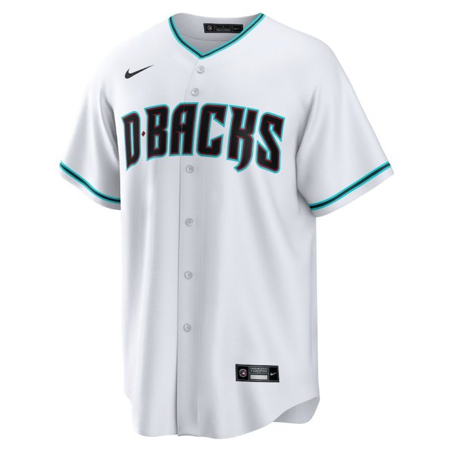 Arizona Diamondbacks Alternate Custom Men Jersey - White - Image 2