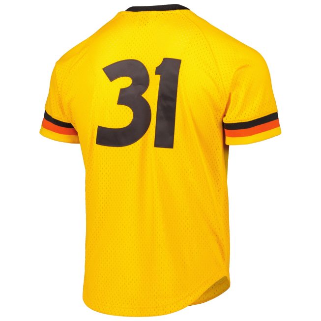 Dave Winfield San Diego Padres Mitchell & Ness Cooperstown Collection Mesh Batting Practice Jersey - Gold - Image 3