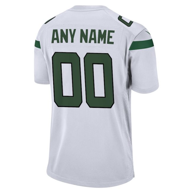 New York Jets YOUTH Custom Game Jersey - White - Image 3