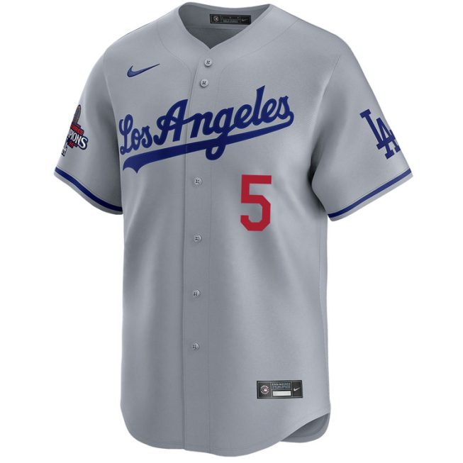 Freddie Freeman Los Angeles Dodgers Road Limited World Series Champions Jersey - Image 3