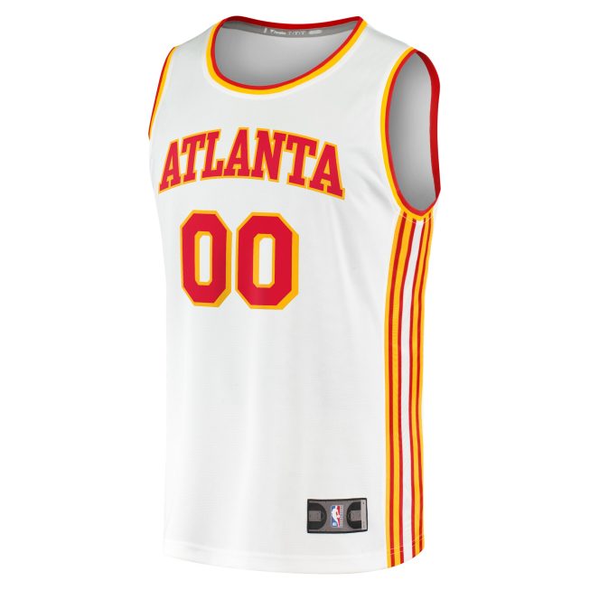 Atlanta Hawks Fanatics Youth Fast Break Replica Custom Jersey - Association Edition - White - Image 2