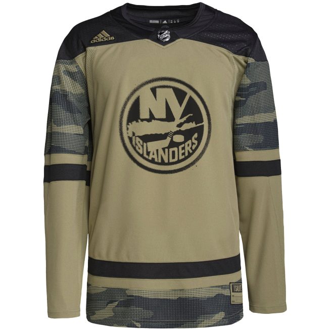 New York Islanders Military Appreciation Team Authentic Custom Practice Jersey - Camo - Image 2