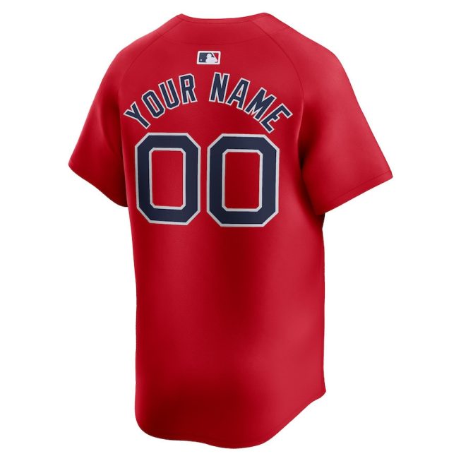 Boston Red Sox Alternate Limited Custom Men Jersey - Red - Image 3