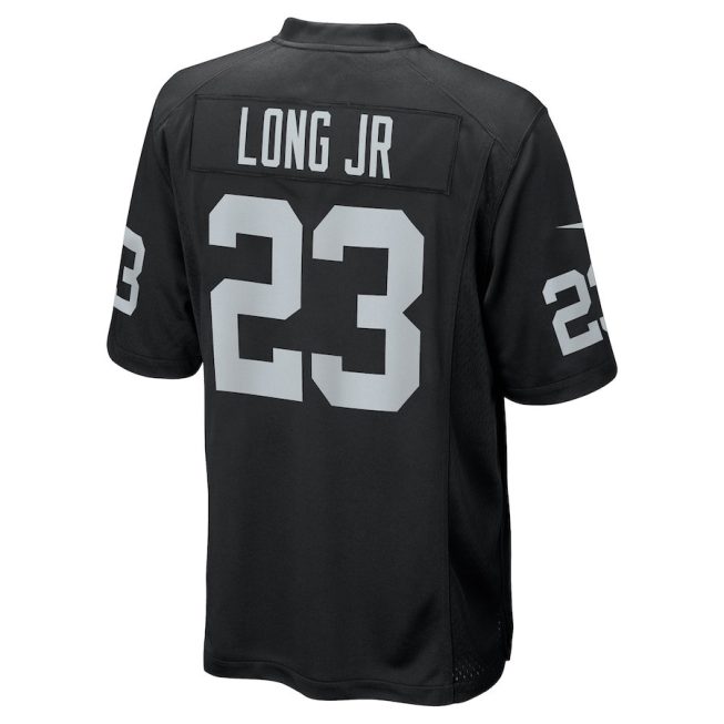 David Long Jr. 23 Las Vegas Raiders Men Team Game Jersey - Black - Image 3