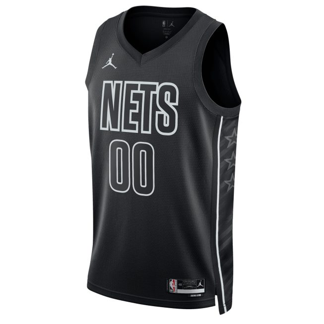Brooklyn Nets Jordan Brand Unisex 2022/23 Swingman Custom Jersey - Statement Edition - Black - Image 2