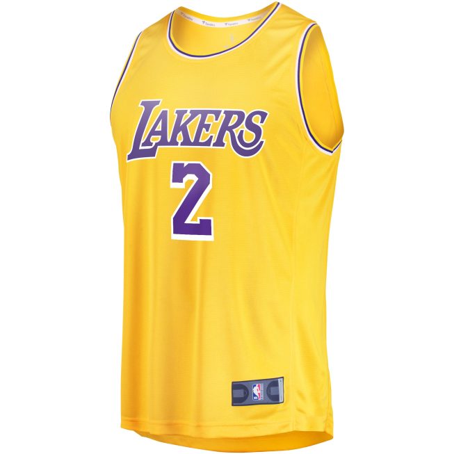 Jarred Vanderbilt Los Angeles Lakers Fanatics Youth Fast Break Player Jersey - Icon Edition - Gold - Image 2