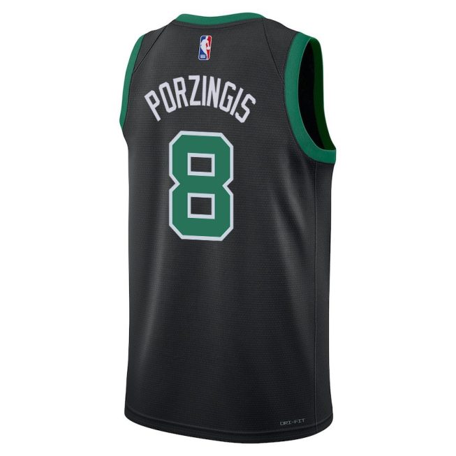 Kristaps Porzingis 8 Boston Celtics 2024 FINALS CHAMPIONS Swingman Jersey - Statement Edition - Black - Image 3