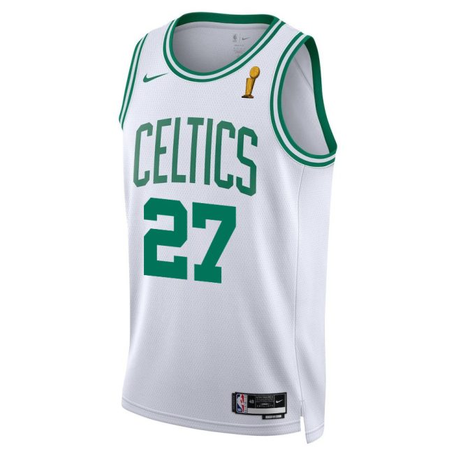 Jordan Walsh 27 Boston Celtics 2024 FINALS CHAMPIONS Swingman Jersey - Association Edition - White - Image 2