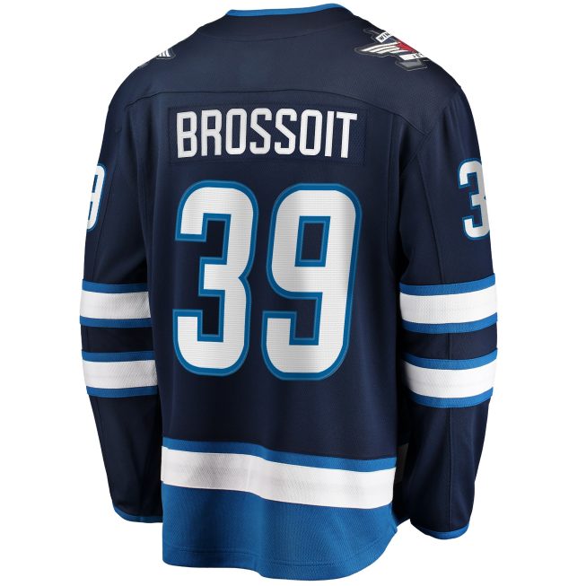 Laurent Brossoit Winnipeg Jets Fanatics Home Premier Breakaway Player Jersey - Navy - Image 3