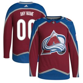 Colorado Avalanche Home Primegreen Authentic Custom Jersey - Burgundy