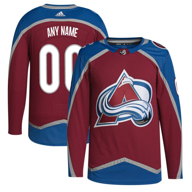 Colorado Avalanche Home Primegreen Authentic Custom Jersey - Burgundy