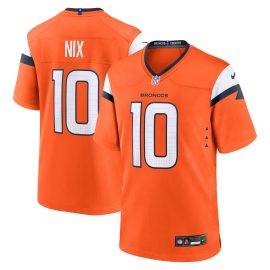 Bo Nix Denver Broncos 2024 Draft First Round Pick Player Game Jersey - Orange