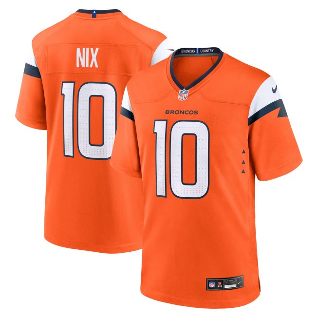 Bo Nix Denver Broncos 2024 Draft First Round Pick Player Game Jersey - Orange