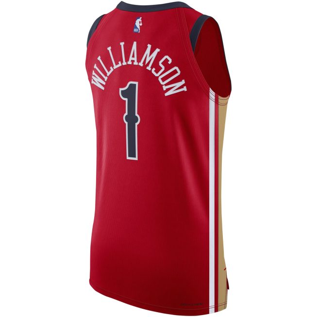 Zion Williamson New Orleans Pelicans Jordan Brand Authentic Jersey - Statement Edition - Red - Image 3
