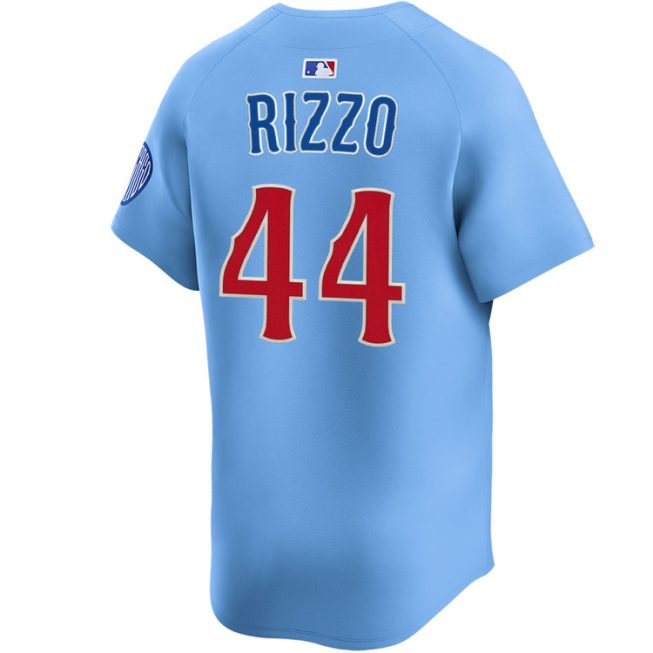 Anthony Rizzo Chicago Cubs Youth Blues Alternate Limited Jersey - Image 2