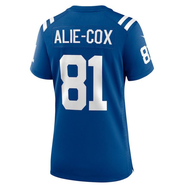 Mo Alie-Cox 81 Indianapolis Colts Women Team Game Jersey - Royal - Image 3