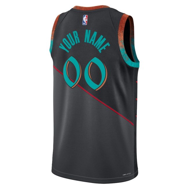Washington Wizards 2023/24 City Edition Swingman Custom Jersey - Black - Image 3