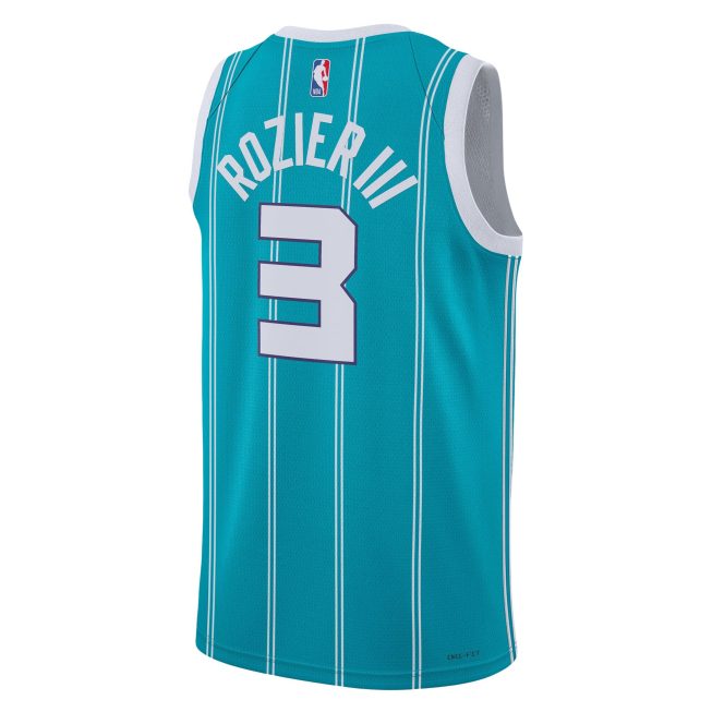 Terry Rozier Charlotte Hornets Jordan Brand Unisex Swingman Jersey - Icon Edition - Teal - Image 3