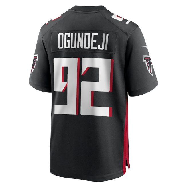 Adetokunbo Ogundeji 92 Atlanta Falcons Men's Game Jersey - Black - Image 3