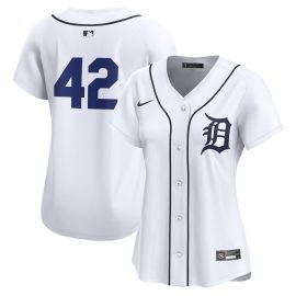 Detroit Tigers Women's 2024 Jackie Robinson Day Home Limited Jersey - White