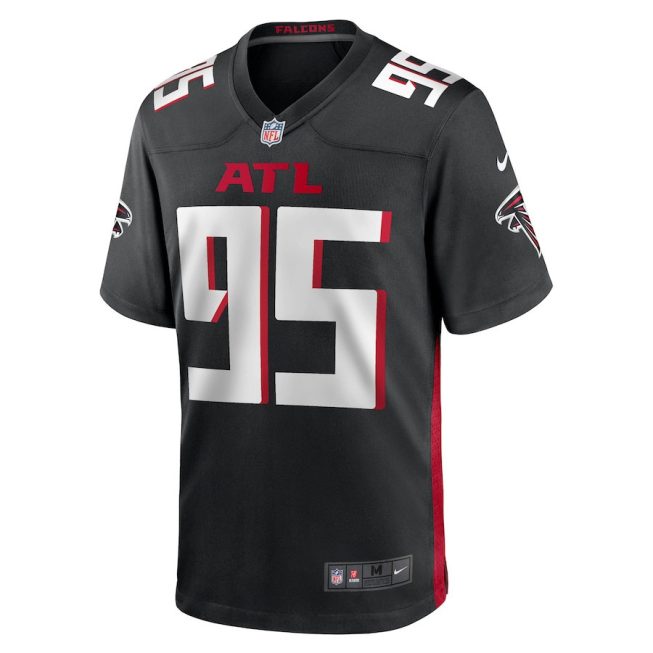 Ta'Quon Graham 95 Atlanta Falcons Men's Game Jersey - Black - Image 2