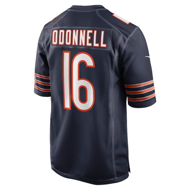Pat O'Donnell 16 Chicago Bears Men Game Jersey - Navy - Image 3