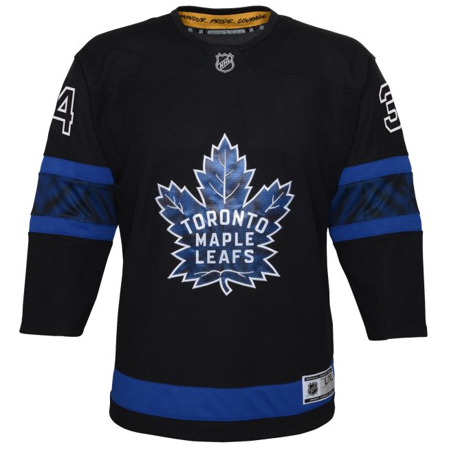 Auston Matthews Toronto Maple Leafs Youth Alternate Premier Player Jersey - Black - Image 2