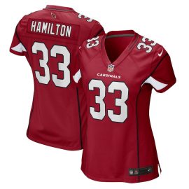 Antonio Hamilton 33 Arizona Cardinals Women GameJersey - Cardinal