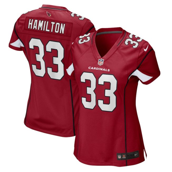Antonio Hamilton 33 Arizona Cardinals Women GameJersey - Cardinal