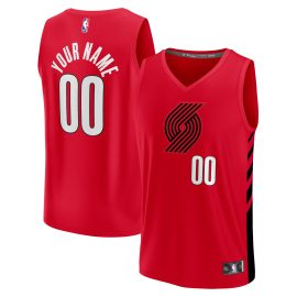 Portland Trail Blazers Fanatics Fast Break Custom Replica Jersey - Red - Statement Edition