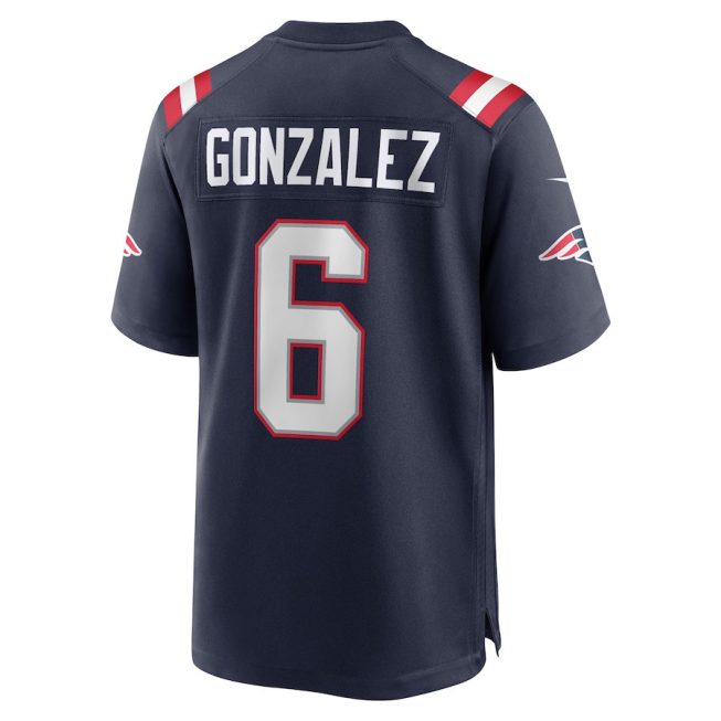 Christian Gonzalez 6 New England Patriots YOUTH Game Jersey - Navy - Image 3