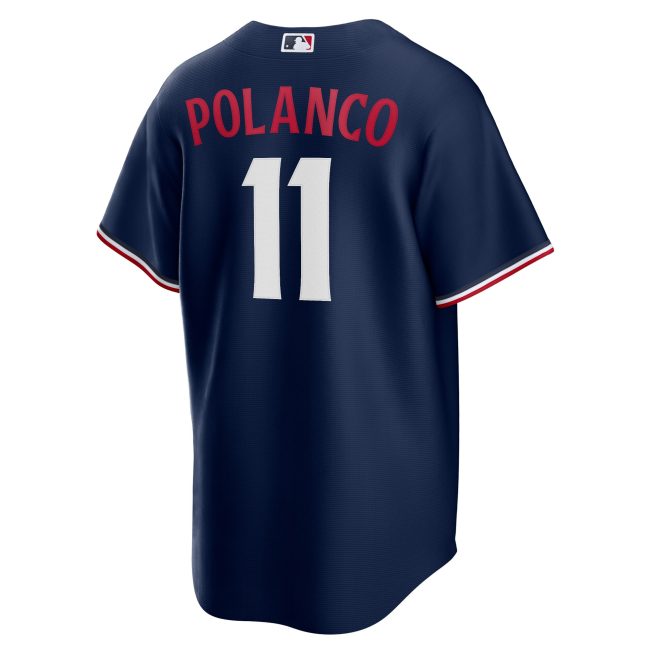 Jorge Polanco Minnesota Twins Alternate Replica Player Jersey - Navy - Image 3