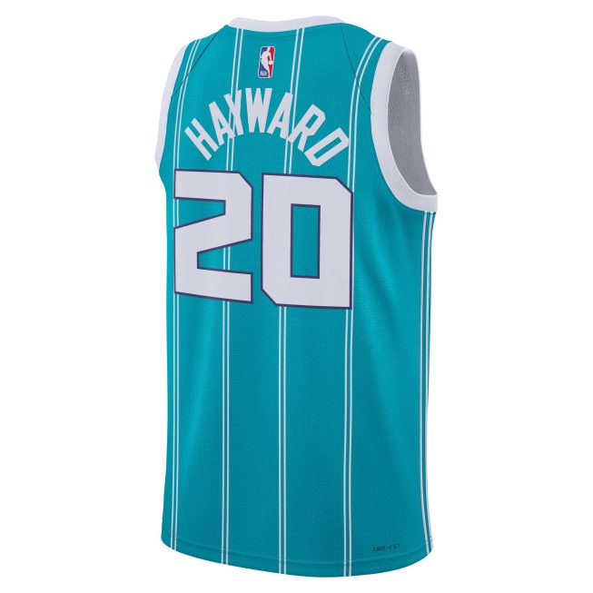 Gordon Hayward Charlotte Hornets Jordan Brand Unisex Swingman Jersey - Icon Edition - Teal - Image 3