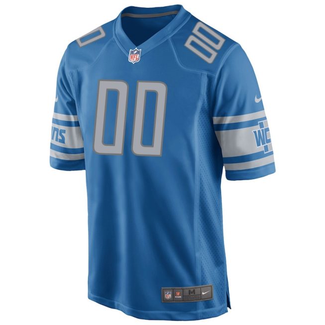 Detroit Lions Custom YOUTH Team Color Game Jersey - Blue - Image 2