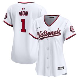 Washington Nationals Women's #1 Mom Home Limited Jersey - White