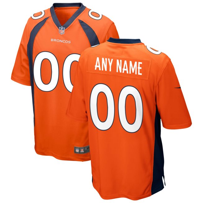 Denver Broncos Custom Game Jersey - Orange