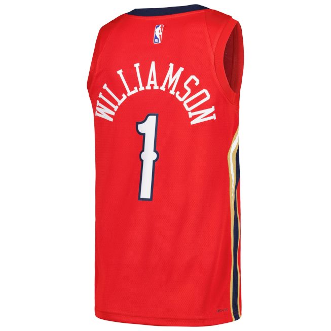 Zion Williamson New Orleans Pelicans Jordan Brand Swingman Player Jersey - Statement Edition - Red - Image 3