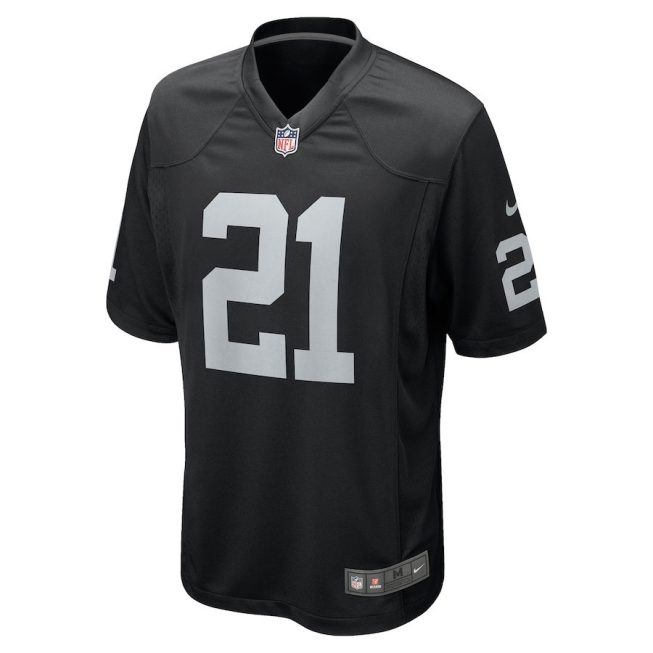 Cliff Branch 21 Las Vegas Raiders Men Retired Game Jersey - Black - Image 2