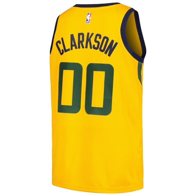 Jordan Clarkson 00 Utah Jazz Swingman Player Jersey - Statement Edition - Yellow - Image 3