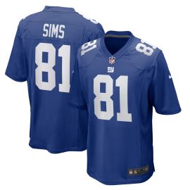 Cam Sims New York Giants Team Game Jersey - Royal