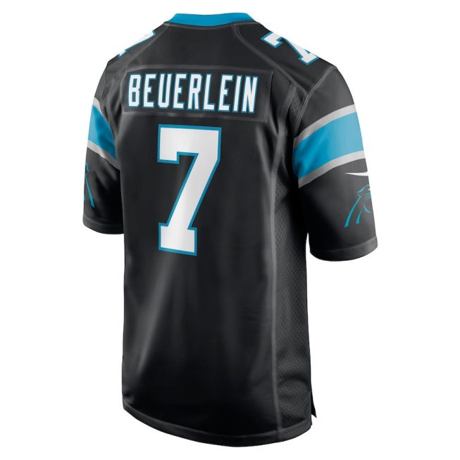 Steve Beuerlein 7 Carolina Panthers Men Retired Jersey - Black - Image 3
