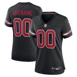 Arizona Cardinals Women's Alternate Custom Game Jersey - Black