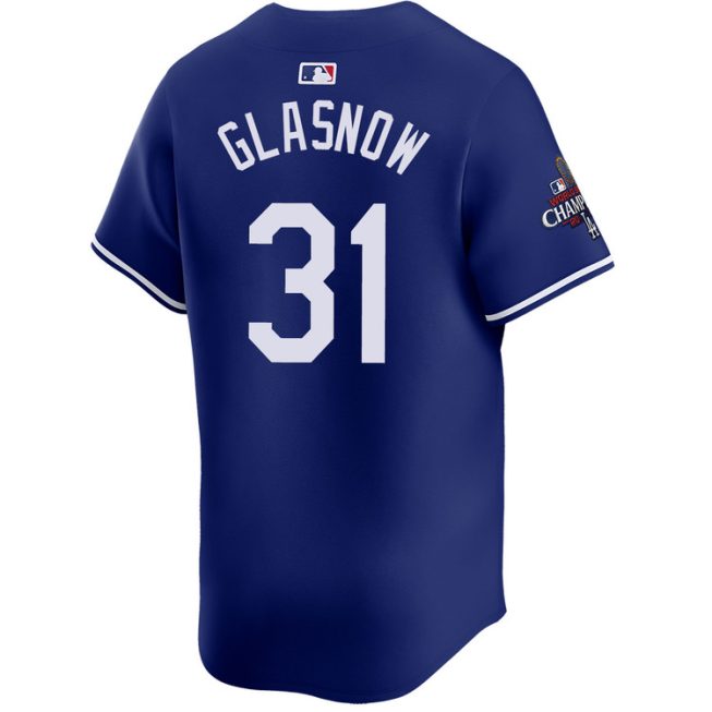 Tyler Glasnow Los Angeles Dodgers Alternate Royal Limited World Series Champions Jersey - Image 2