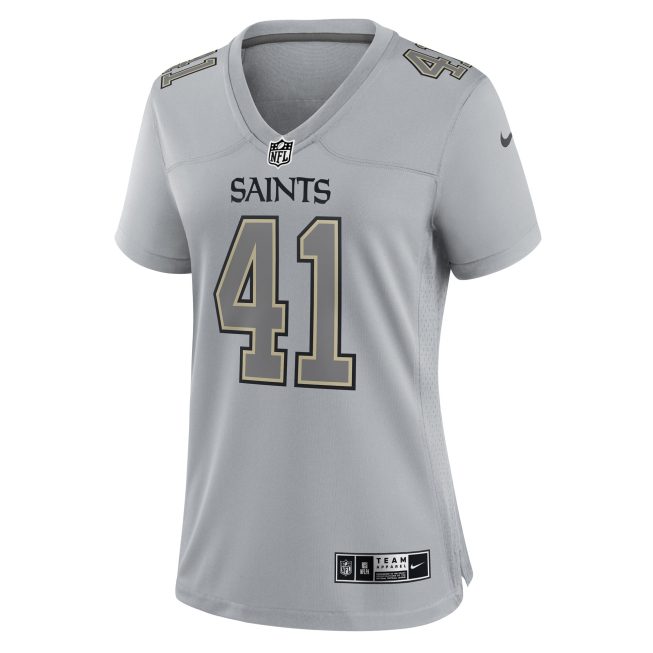 Alvin Kamara New Orleans Saints Women's Atmosphere Fashion Game Jersey - Gray - Image 2